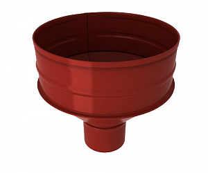 Водосборная воронка, диаметр 125 мм, RAL 3011 (Коричнево-красный) 