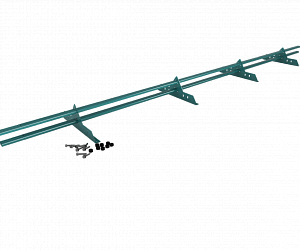 Снегозадержатель Трубчатый 40\20х1.5мм L=3000мм (4 Опоры) Zn RAL 5021