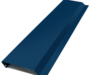 Отлив для цоколя фундамента, длина 2 м, Порошковое покрытие, RAL 5005 (Сигнальный синий)