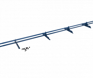 Снегозадержатель Трубчатый 25х1.5мм L=3000мм (4 Опоры) Эконом RAL 5005