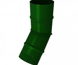 Колено водостока, диаметр 125 мм, Порошковое покрытие, RAL 6005 (Зеленый мох)