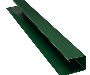 Планка завершающая, длина 3 м, Полимерное покрытие, RAL 6005 (Зеленый мох)