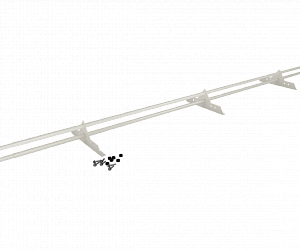 Снегозадержатель Трубчатый 25х1.5мм L=3000мм (3 Опоры) Zn RAL 9002