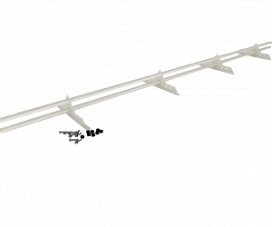 Снегозадержатель Трубчатый 40\20х1.5мм L=3000мм (4 Опоры) Zn RAL 9002