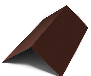 Конек крыши, длина 2 м, Порошковое покрытие, RAL 8017 (Шоколадно-коричневый)