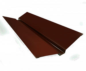 Ендова верхняя, длина 1.25 м, Полимерное покрытие, RAL 8017 (Шоколадно-коричневый)