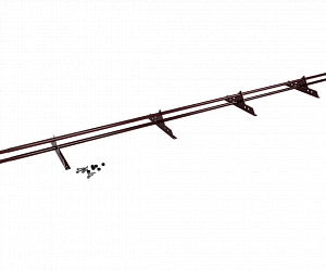 Снегозадержатель Трубчатый 25х1.5мм L=3000мм (4 Опоры) Zn RAL 3005