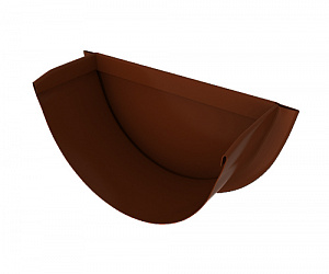Заглушка желоба, диаметр 120 мм, Порошковое покрытие, RAL 8017 (Шоколадно-коричневый)