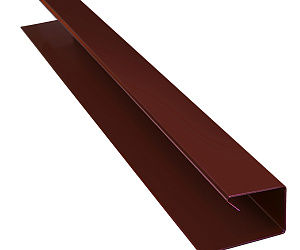 Планка завершающая, длина 1.25 м, Полимерное покрытие, RAL 8017 (Шоколадно-коричневый)