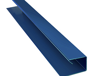 Планка завершающая, длина 3 м, Порошковое покрытие, RAL 5005 (Сигнальный синий)