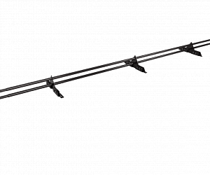 Снегозадержатель Трубчатый на Фальц 25х1.5мм L=3000мм (3 Опоры) Zn RAL 8019
