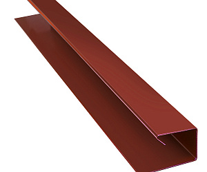 Планка завершающая, длина 3 м, Порошковое покрытие, RAL 3011 (Коричнево-красный) 