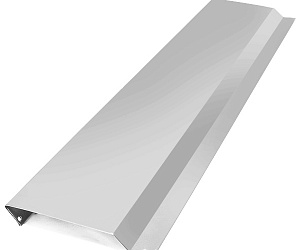 Отлив для цоколя фундамента, длина 1.25 м, Порошковое покрытие, RAL 9010 (Белый)