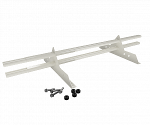 Снегозадержатель Трубчатый 40\20х1.0мм L=1000мм (2 Опоры) Zn RAL 9002