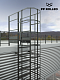 Вертикальная пожарная лестница П1-2 с площадкой 800х800 ROLLED ОЦ L=18900мм ГОСТ Р 53254-2009 