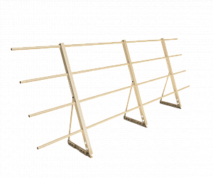 Ограждение кровли на Фальц H=1200мм L=3000мм Эконом RAL 1014 (3 Трубы)