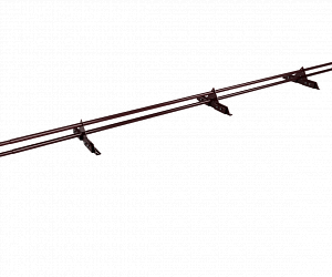 Снегозадержатель Трубчатый на Фальц 25х1.0мм L=3000мм (3 Опоры) Zn RAL 3005