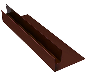 Планка оконная, длина 1.25 м, Порошковое покрытие, RAL 8017 (Шоколадно-коричневый)