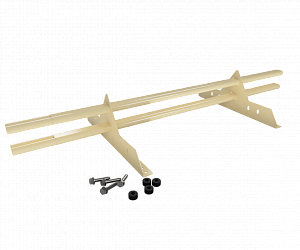 Снегозадержатель Трубчатый 40\20х1.5мм L=1000мм (2 Опоры) Zn RAL 1014