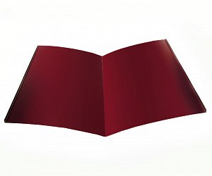 Планка Ендовы, длина 1.25 м, Полимерное покрытие, RAL 3005 (Винно-красный)
