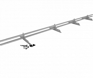 Снегозадержатель Трубчатый 40\20х2.0мм L=3000мм (4 Опоры) Zn RAL 7004