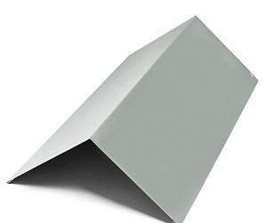 Конек крыши, длина 2.5 м, Порошковое покрытие, RAL 9002 (Серо-белый) 